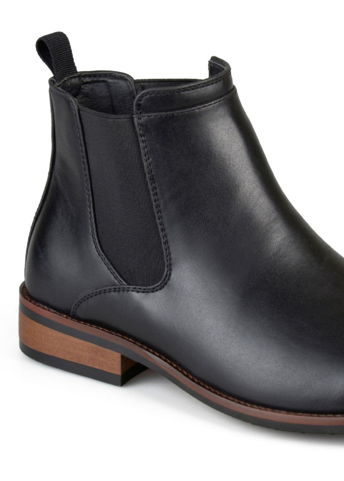 Bota social masculina Landon da Vance Co., preta, tamanho 9 M