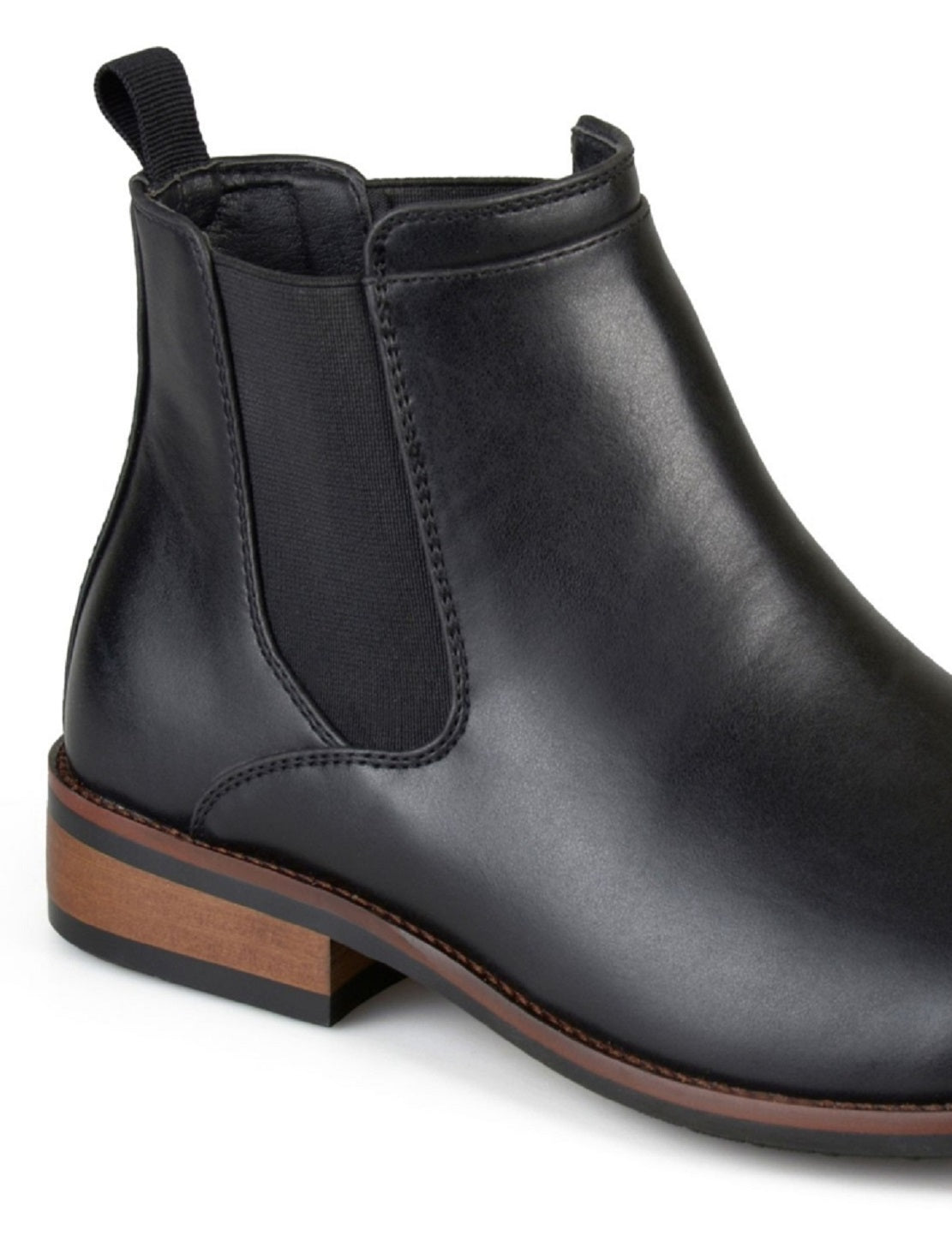 Bota social masculina Landon da Vance Co., preta, tamanho 9,5 m