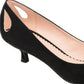 Sapatos femininos Journee Collection Goldie Kitten Heel, pretos, tamanho 8 M