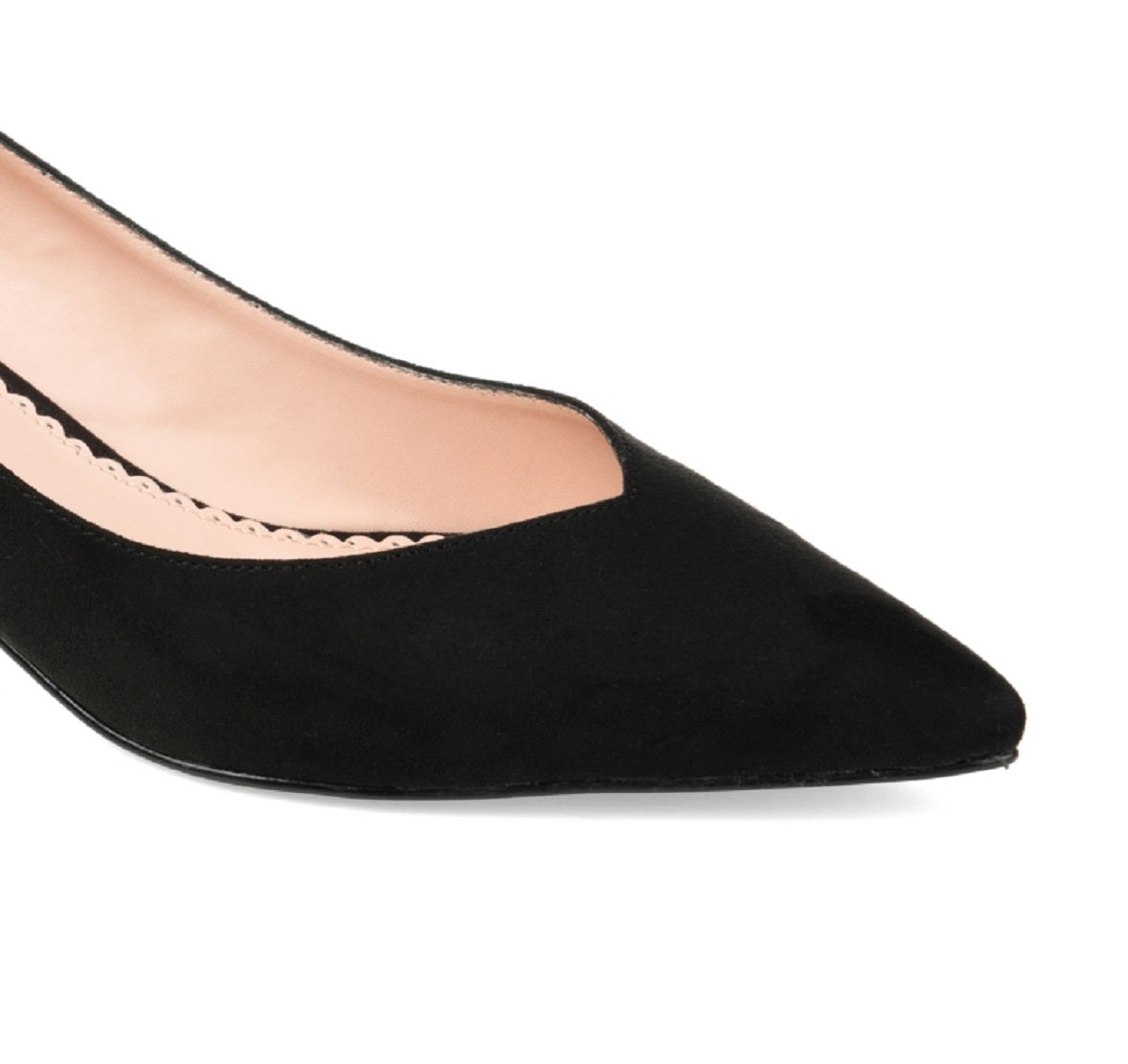 Sapatos femininos Journee Collection Goldie Kitten Heel, pretos, tamanho 8 M