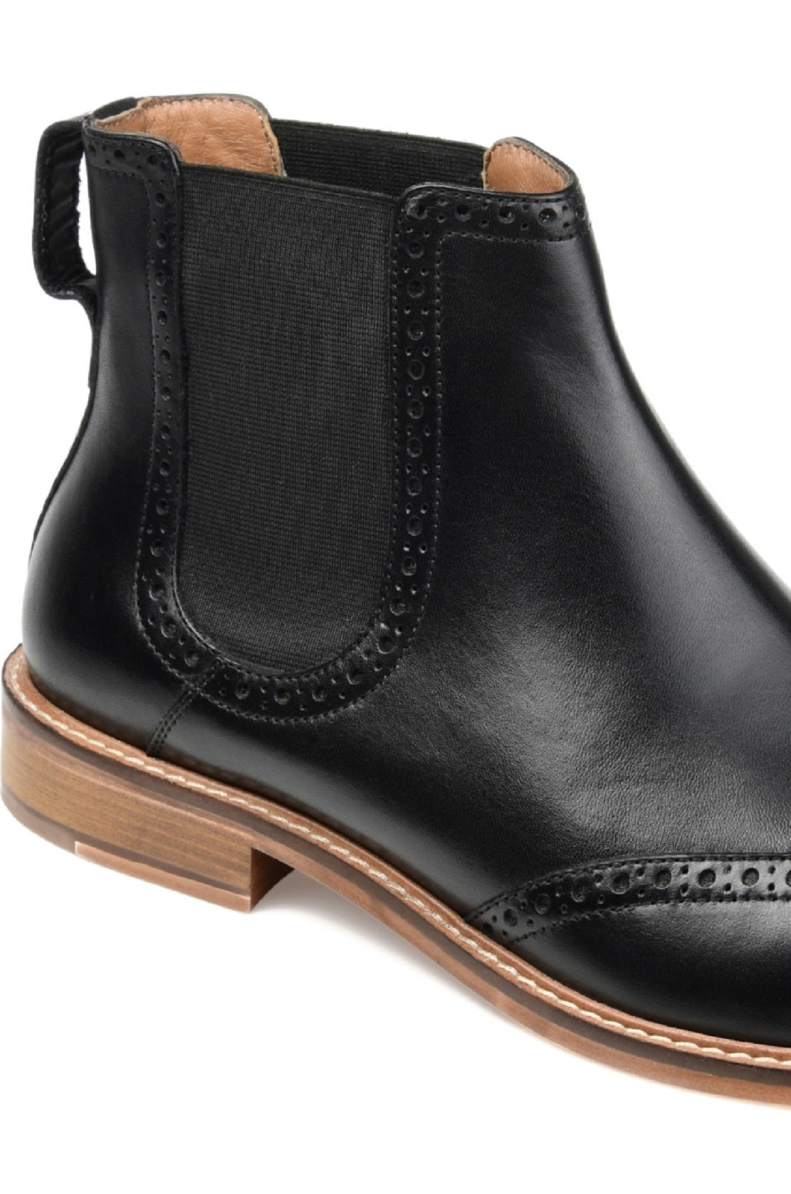 Bota Chelsea Watson Wingtip Masculina Thomas &amp; Vine Preta Tamanho 10,5 M