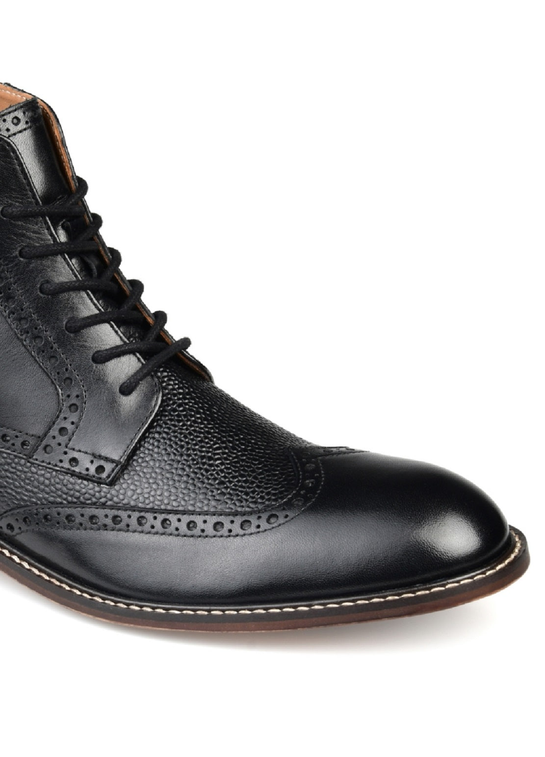 Bota Thomas &amp; Vine Legend Wingtip Masculina Preta Tamanho 10,5 L