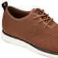 Sapatos sociais masculinos de malha Novak da Vance Co., marrom, tamanho 8 M