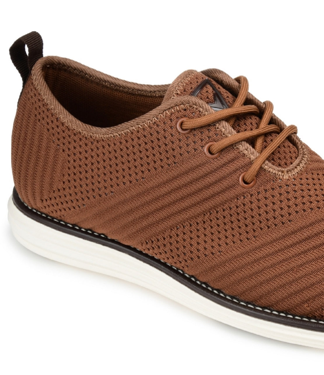 Sapatos sociais masculinos de malha Novak da Vance Co., marrom, tamanho 8 M