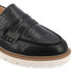 Sapatos mocassim Kenly femininos Journee Collection, pretos, tamanho 8 M
