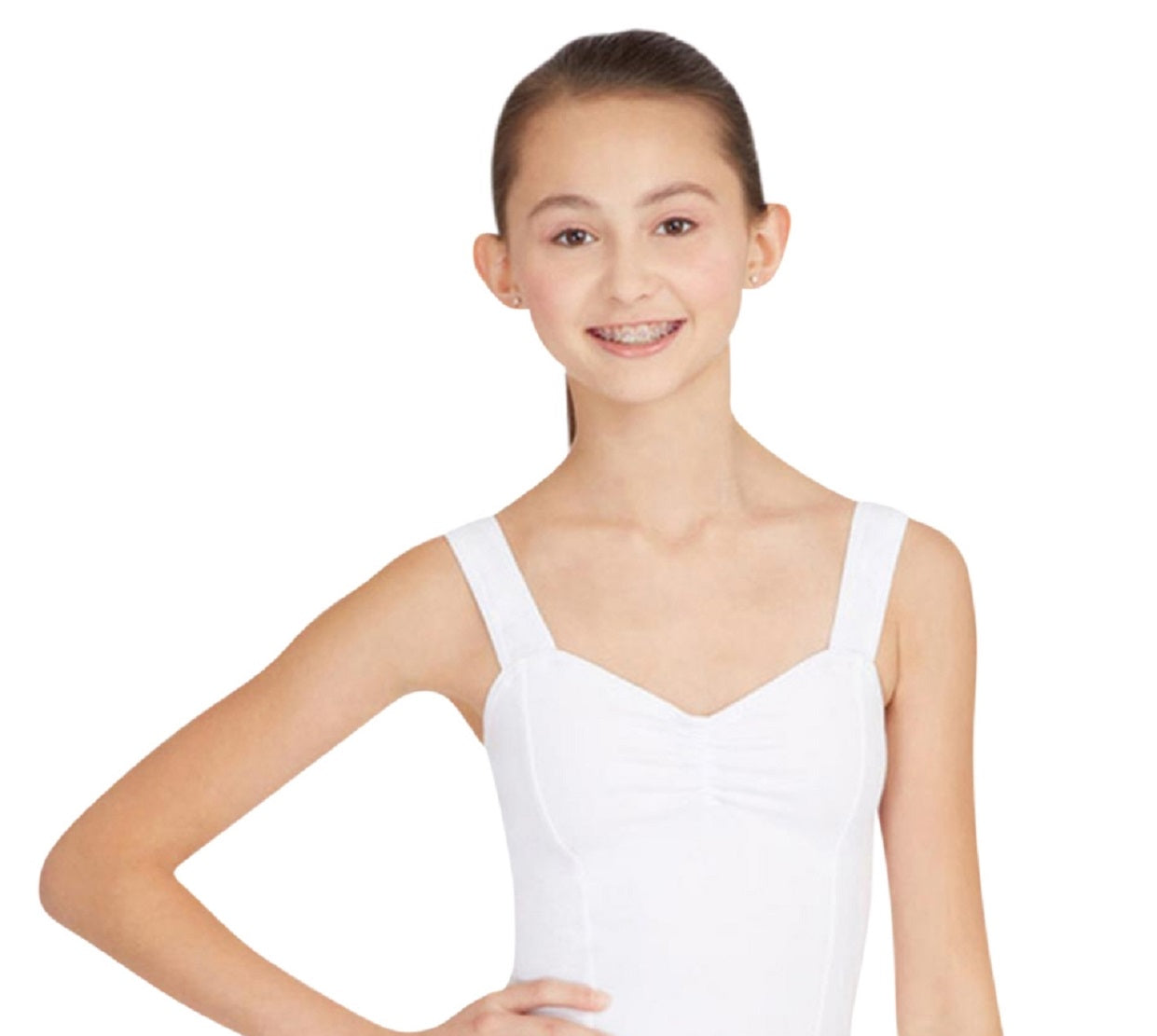 Capezio Regata Princesa Feminina Branca Tamanho Médio