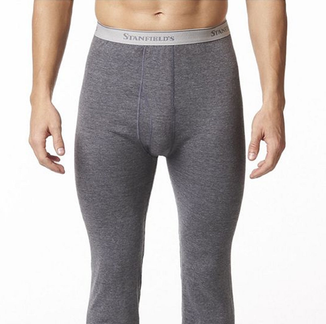Stanfield's Masculino 2 Camadas Algodão Misto Térmico Cinza Tamanho Grande