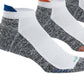 Pacote com 3 meias invisíveis Burlington Active Tab masculinas, brancas, tamanho 10-13