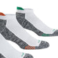 Pacote com 3 meias invisíveis Burlington Active Tab masculinas, brancas, tamanho 10-13