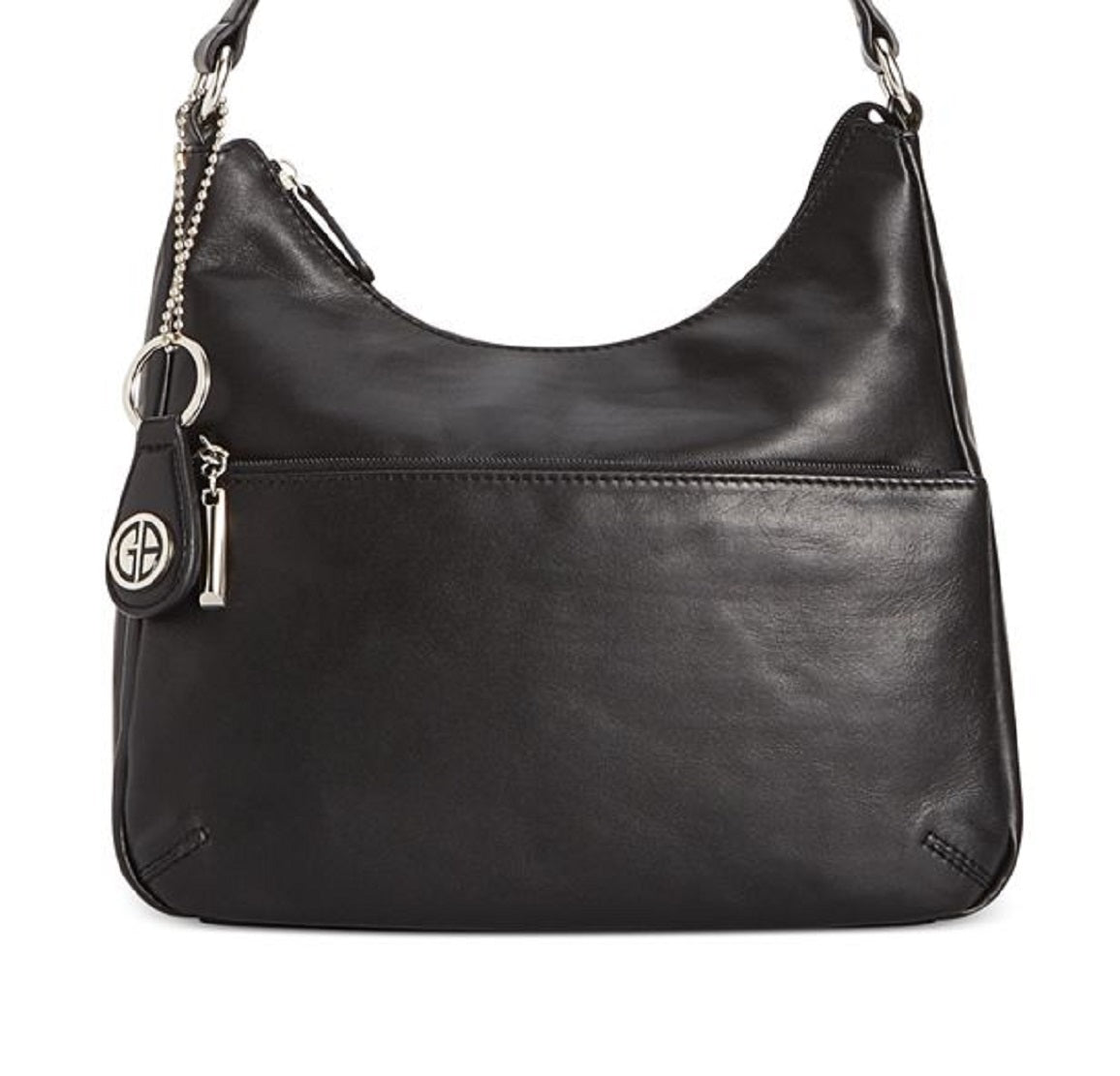 Bolsa Hobo Feminina Giani Bernini em Couro Napa Preta Tamanho Regular