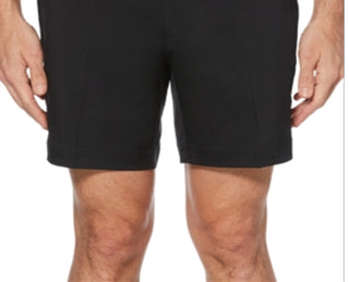 Shorts de golfe masculino PGA Tour 7 com frente plana, preto, tamanho 32