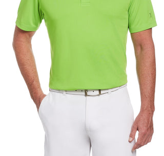Camiseta polo de golfe Airflux masculina PGA Tour, verde, tamanho pequeno