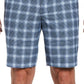 Shorts de golfe xadrez elástico com absorção de umidade para homens do PGA Tour, azul, tamanho 38