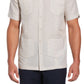 Camisa Guayabera Bordada Pregueada Masculina Cubavera Branca Tamanho Grande
