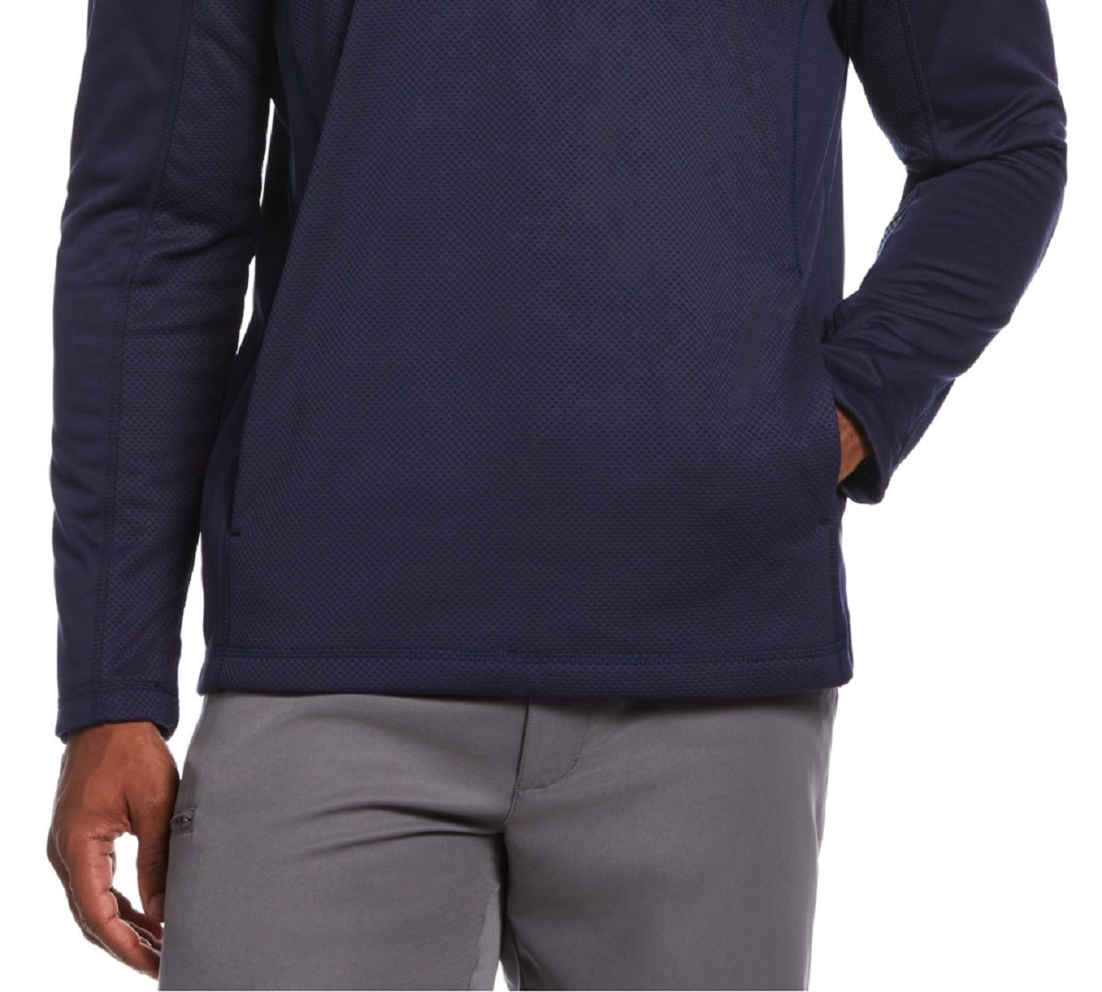 Moletom de golfe masculino com zíper de um quarto do PGA Tour, azul, tamanho médio