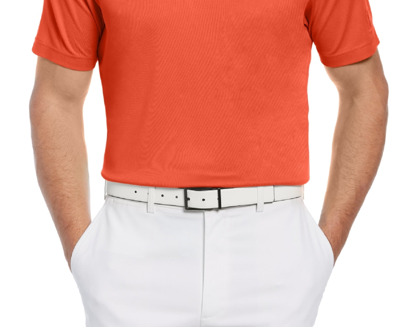 Camisa polo masculina com gola alta do PGA Tour, vermelha, tamanho extragrande