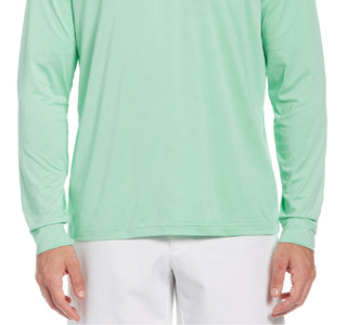 PGA Tour Masculino Sun Shade Stretch Quarter Zip Golf Listrado Pulôver Verde Tamanho Grande