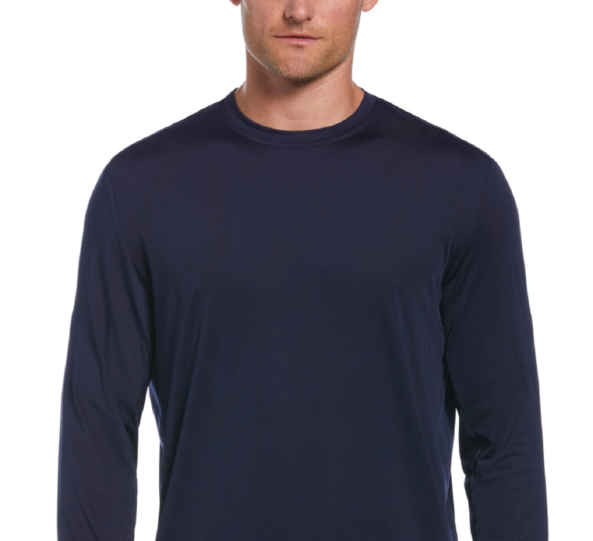 Camisa de golfe masculina com proteção solar e mídia mista PGA Tour, azul, tamanho médio