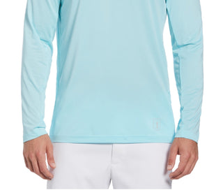 Camisa de golfe masculina com proteção solar e mídia mista PGA Tour, azul, tamanho XX-G