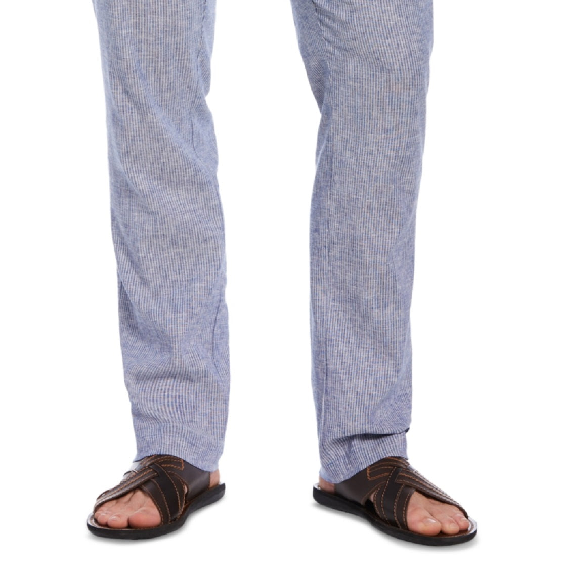 Calças Cubavera Masculinas Riscas com Cordão Azul Tamanho Grande