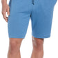 Bermuda masculina Cubavera de malha dupla lisa com 9 cordões, azul, tamanho extragrande