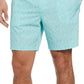 Cubavera Calção de banho masculino com estampa geométrica elástica, tamanho grande, azul, 7 peças