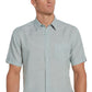 Camisa de viagem Tanner masculina Cubavera azul tamanho pequeno