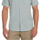 Camisa de viagem Tanner masculina Cubavera azul tamanho pequeno