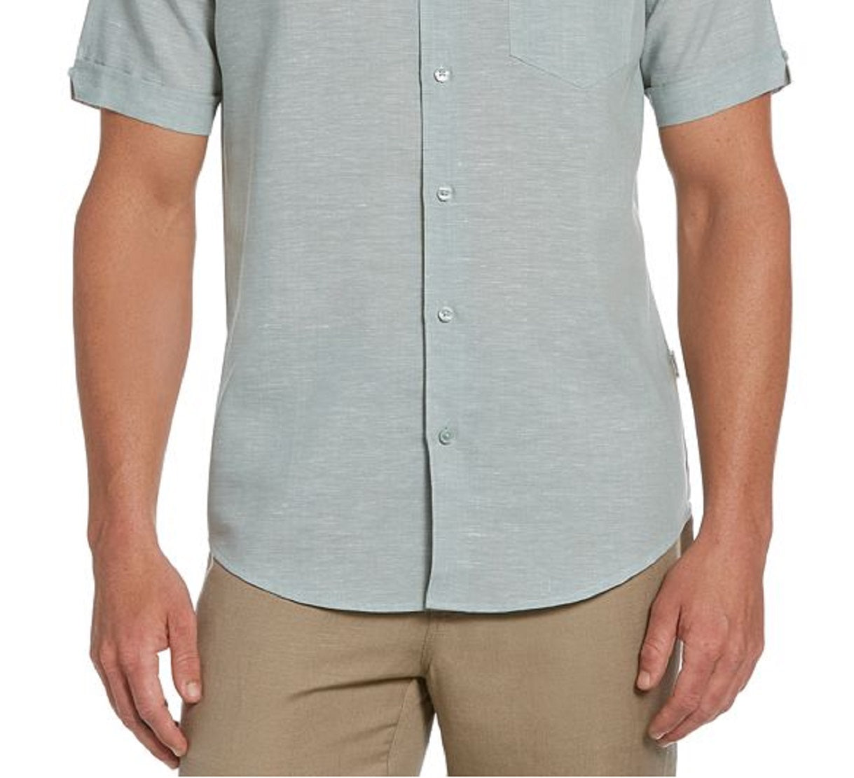 Camisa de viagem Tanner masculina Cubavera azul tamanho pequeno