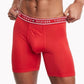 Tommy Hilfiger Cuecas Boxer Micro Masculinas Everyday, Pacote com 3, Vermelhas, Tamanho Grande