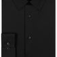 Camisa social Calvin Klein masculina slim fit, sem passar roupa, com gola espinha de peixe, preta, tamanho 34x35