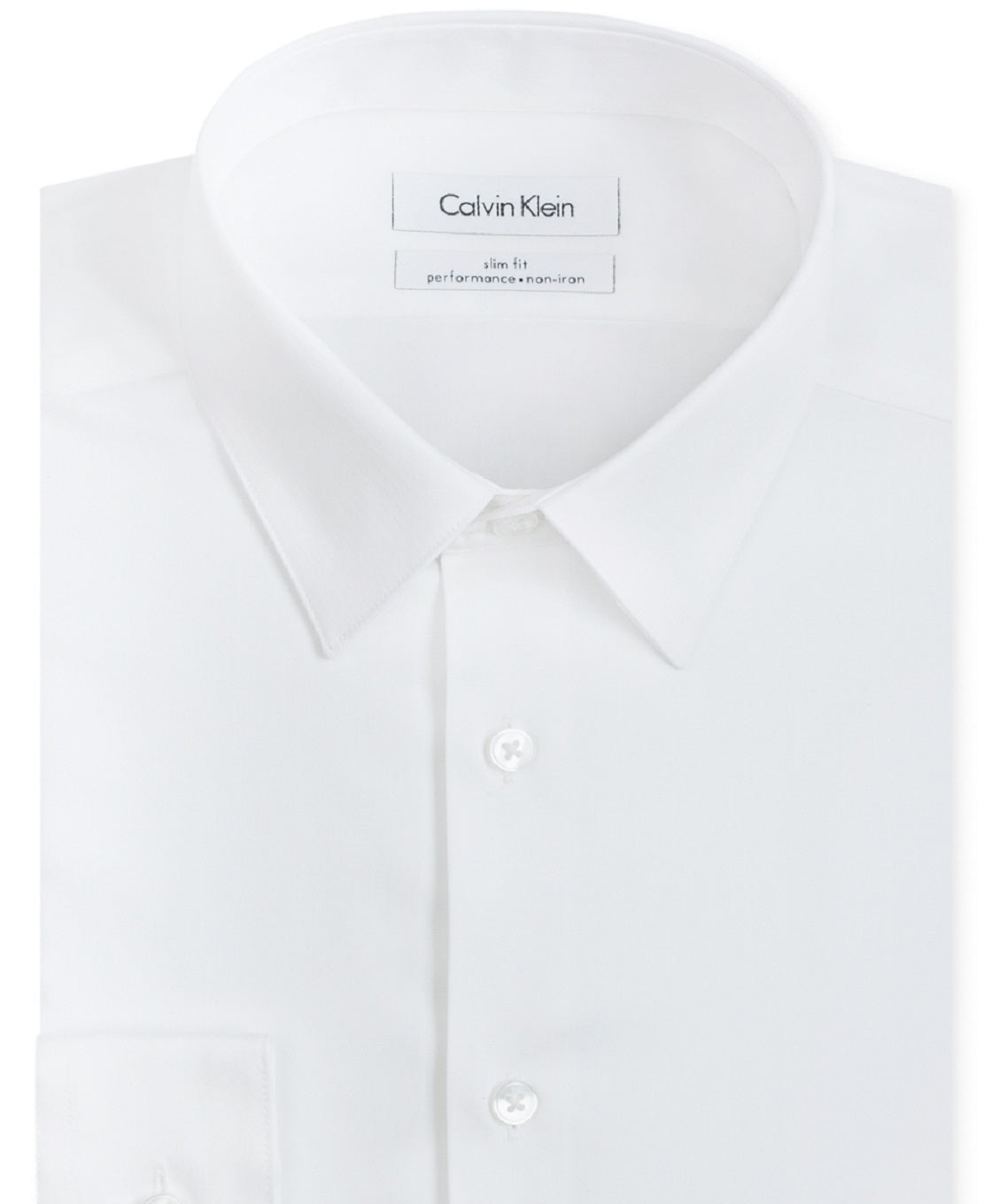 Camisa social Calvin Klein masculina slim fit, sem passar roupa, gola espinha de peixe, tamanho 15,5 x 32 x 33
