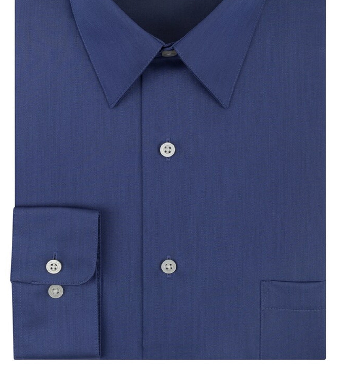Camisa social masculina Arrow Classic Fit No Iron Pocket Azul Tamanho 17 1/2
