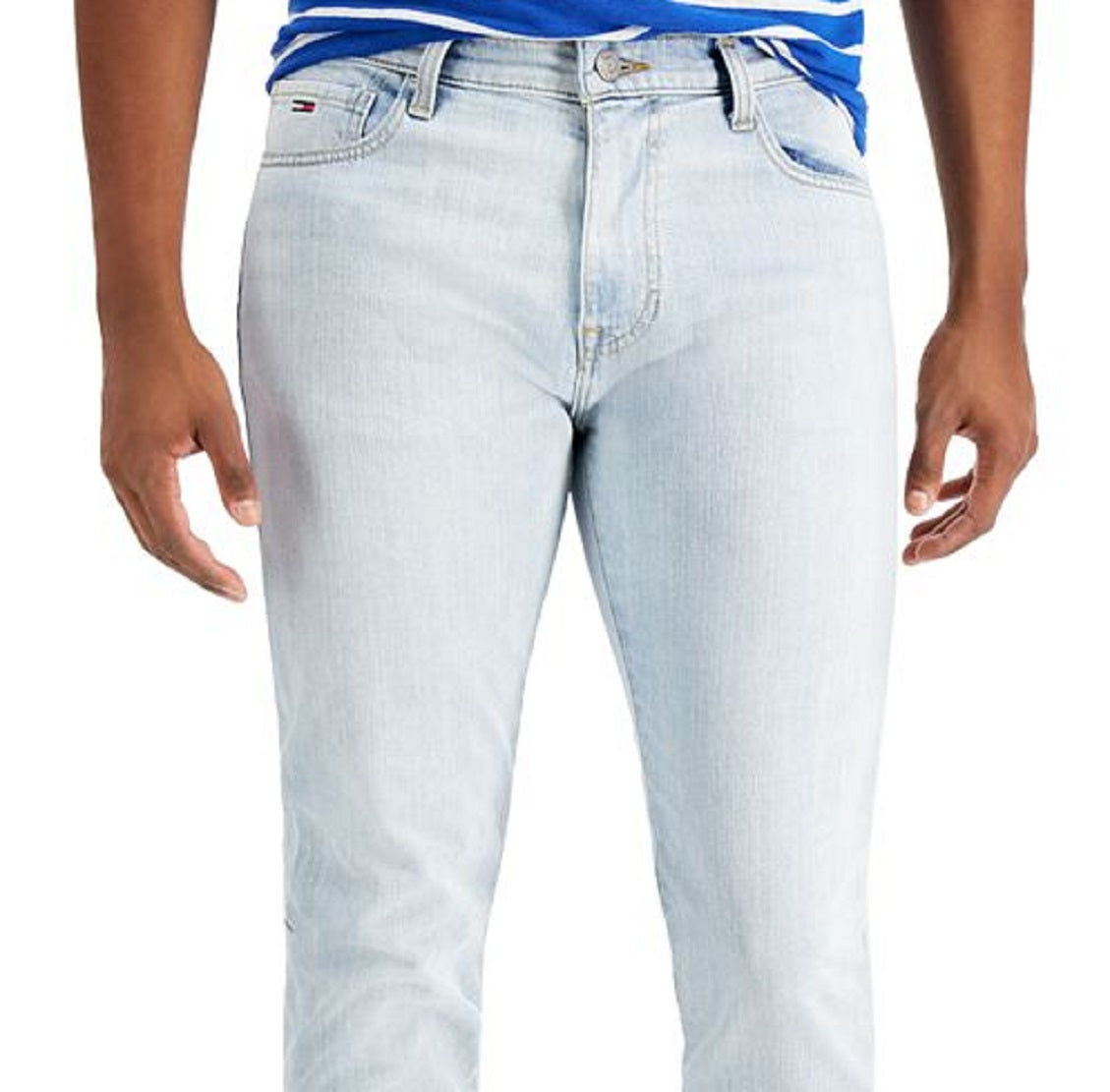 Calça Jeans Slim Fit Adam Tapered Masculina Tommy Hilfiger Azul Tamanho 36X32