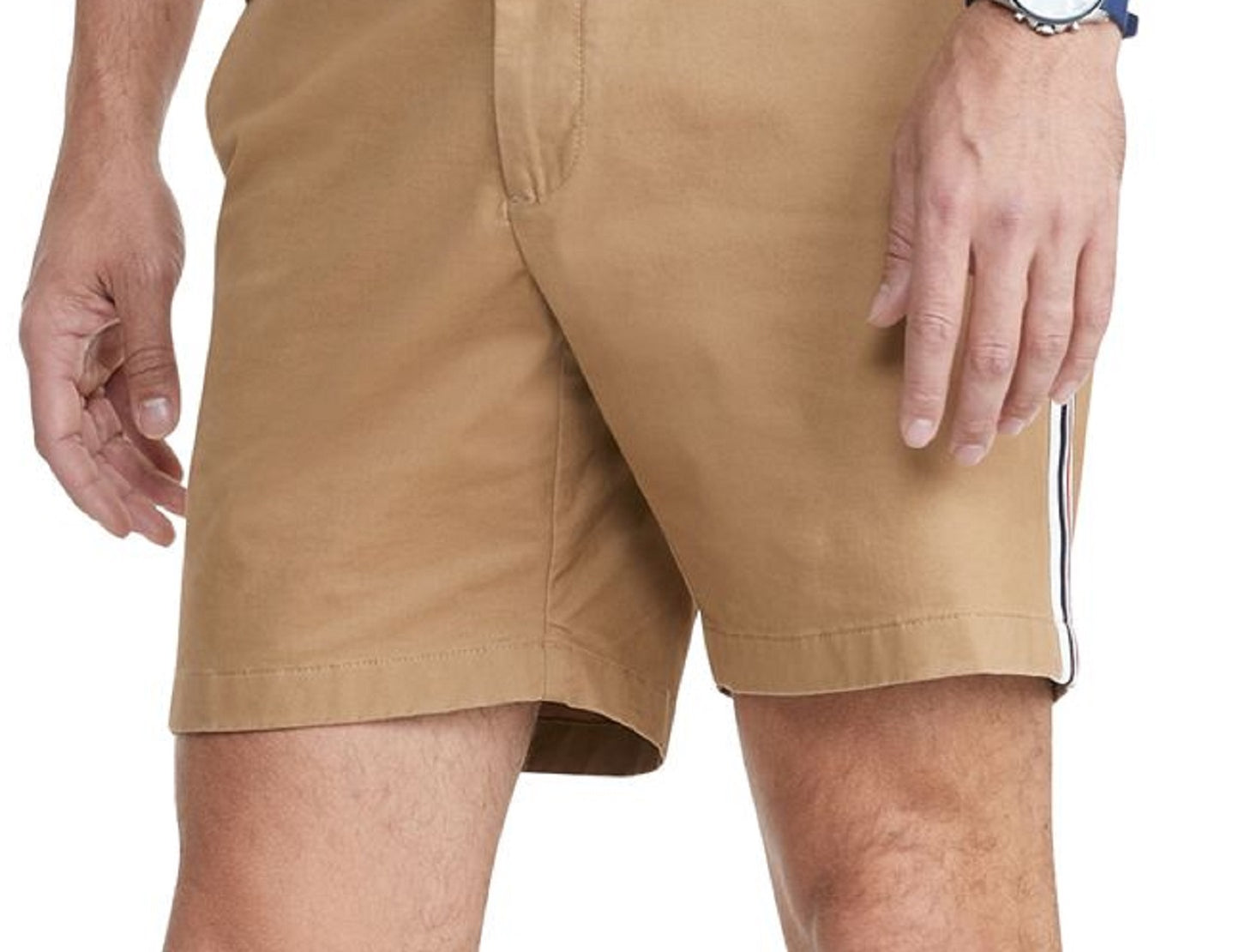 Tommy Hilfiger Masculino Th Flex Theo 7 Short com Listra Lateral Marrom Tamanho Grande