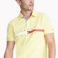 Camisa polo Tommy Hilfiger masculina Th Flex Nial Custom Fit manga curta amarela tamanho X-G