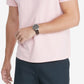 Camiseta Tommy Hilfiger Masculina Listrada de Bandeira Manga Curta Rosa Tamanho Grande