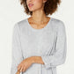 Blusa feminina estilo &amp; co, com abas dobráveis ​​e em camadas, cinza, tamanho 2XL