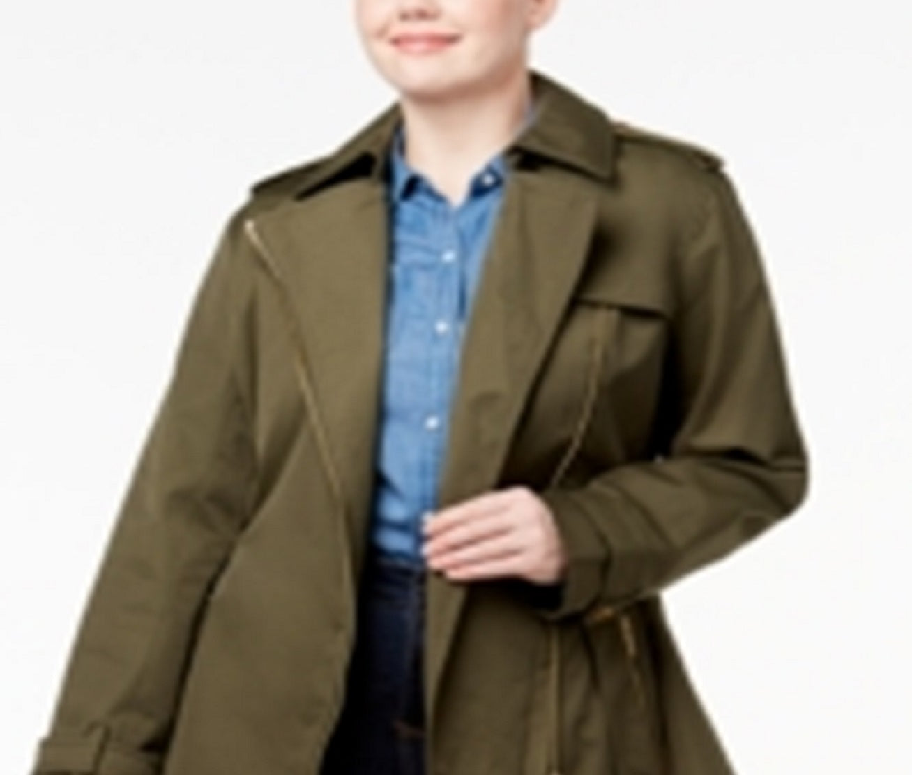 Michael Kors Casaco Feminino com Zíper Verde Tamanho 3X