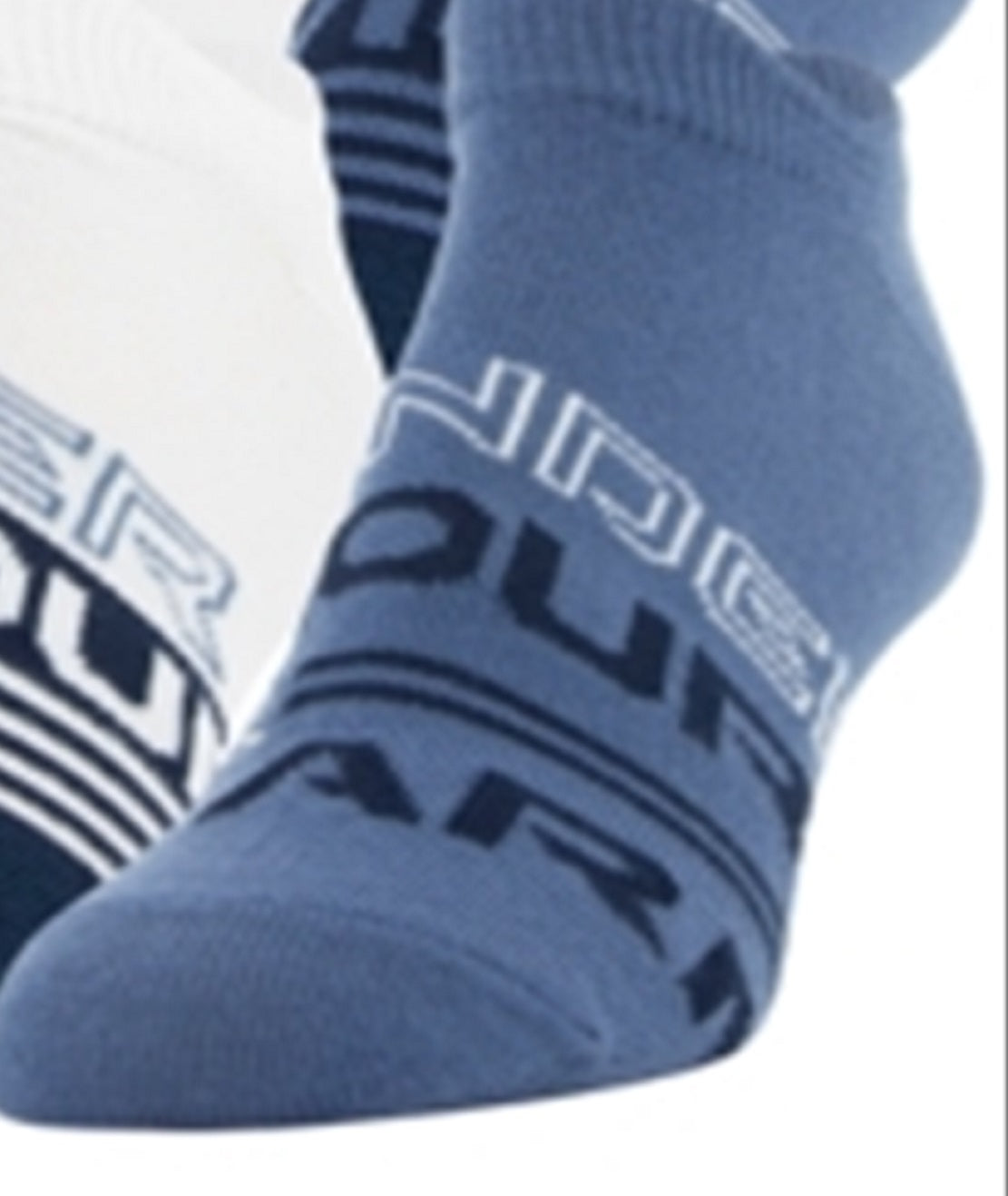 Pacote com 6 meias invisíveis essenciais femininas Under Armour, azul, tamanho 6-9