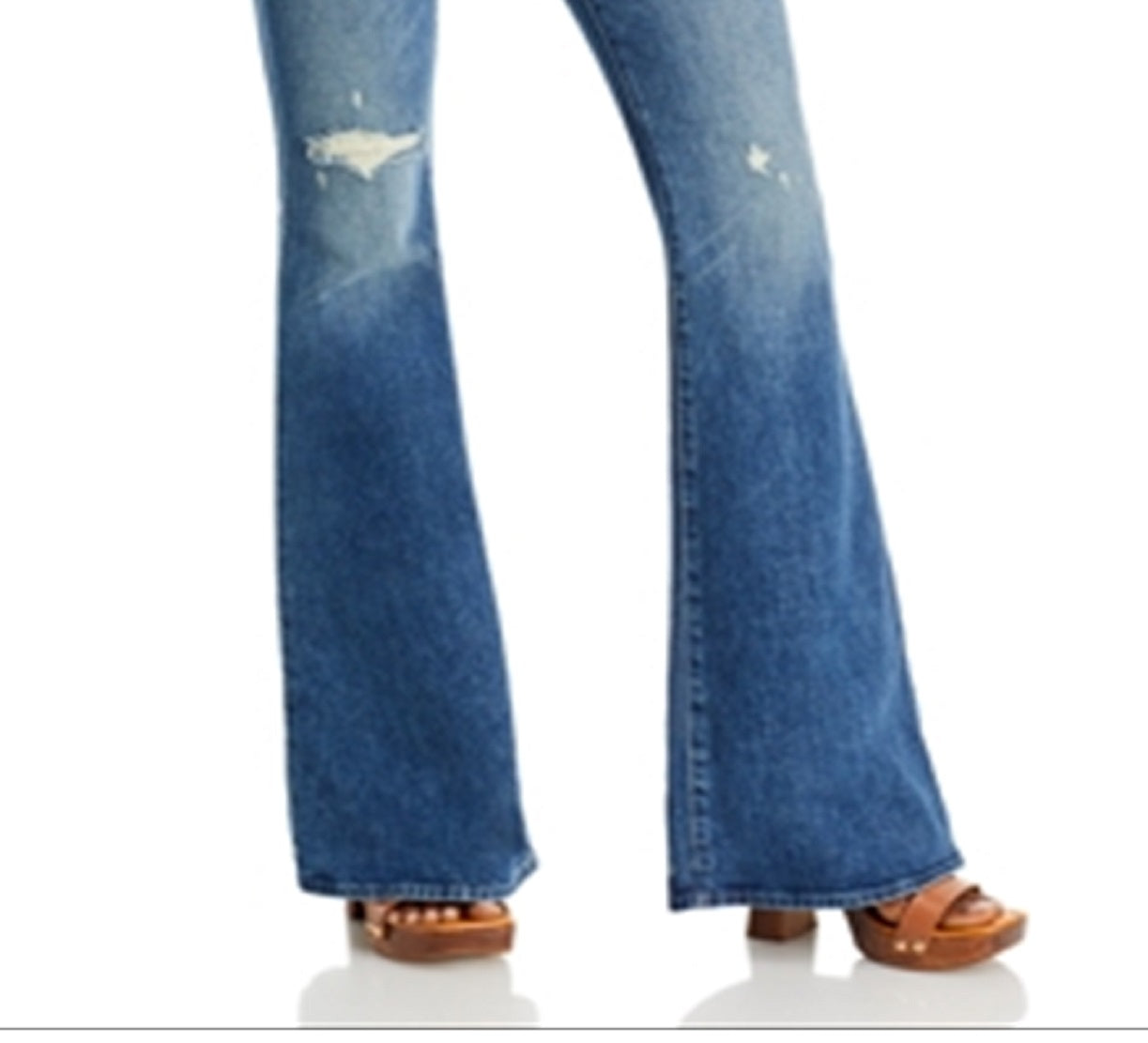 Calça Jeans Flare de Cintura Alta The Super Cruiser Feminina da Mother Azul Tamanho 27