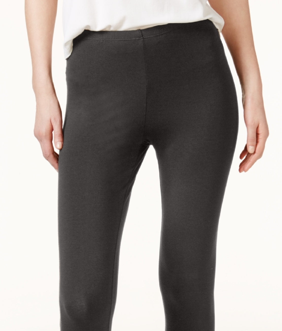 Leggings femininas Eileen Fisher na altura do tornozelo, cinza, tamanho XX-S