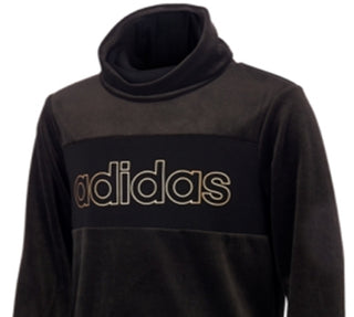 Moletom Adidas Big Girl's Velour Funnel Neck Preto