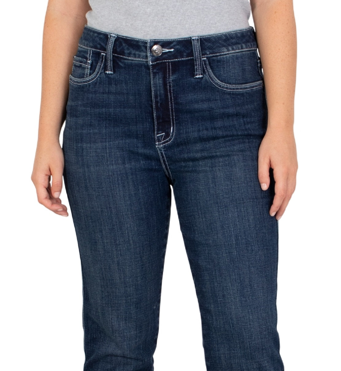 Calça jeans feminina Seven7 Cotton Starlette Boyfriend, azul, tamanho 10