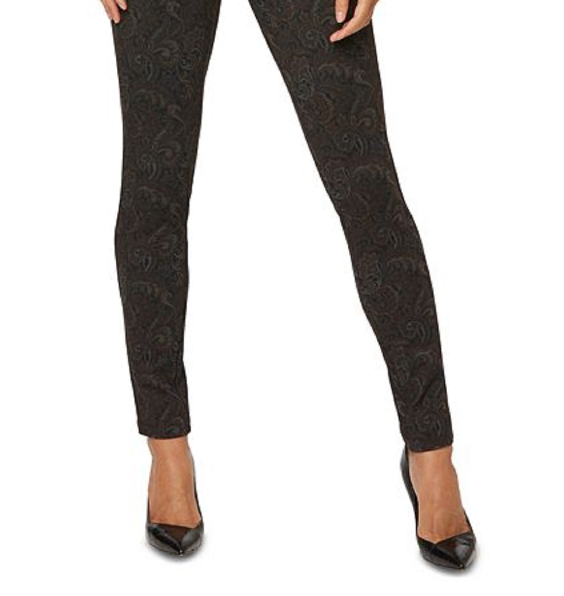 Leggings Paisley Ponte Feminina NYDJ Pretas Tamanho 6