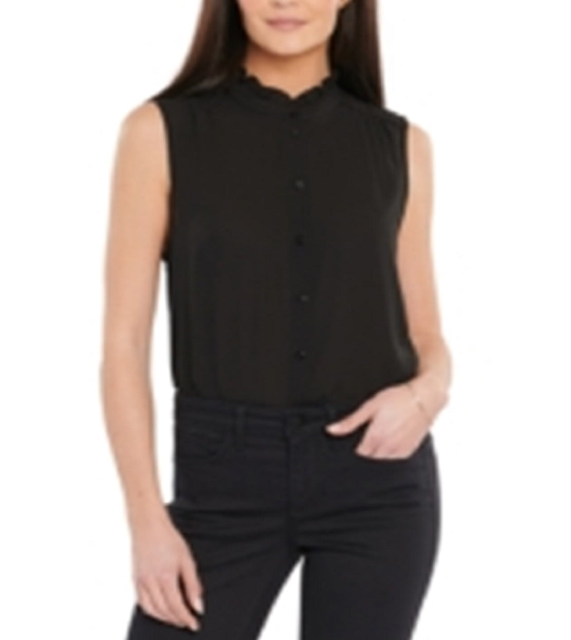 Bermuda jeans feminina NYDJ preta tamanho 0