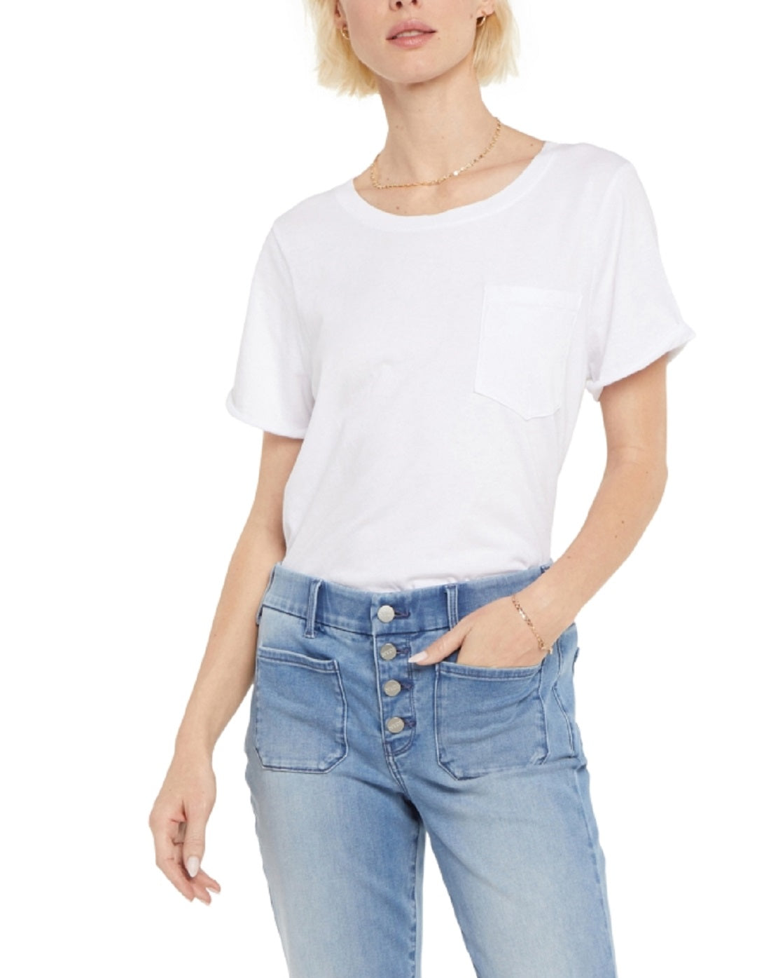 Calça jeans feminina NYDJ Marilyn Waist Match com tornozelo reto, azul, tamanho médio
