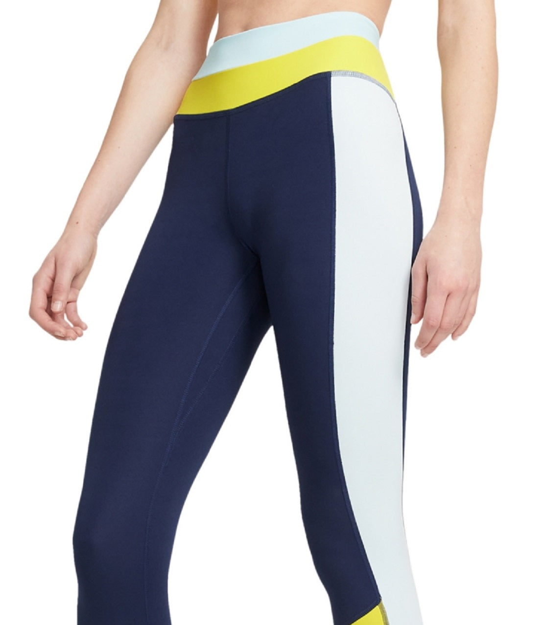 Legging Nike Dri Fit Colorblock Feminina Azul Tamanho XS