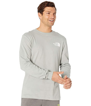 Camiseta The North Face Masculina Ls Box Nse Cinza Tamanho Grande