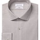 Camisa social masculina Calvin Klein Slim Fit Stretch Modern Check, sem passar, bege, tamanho 16,5 x 34 x 35